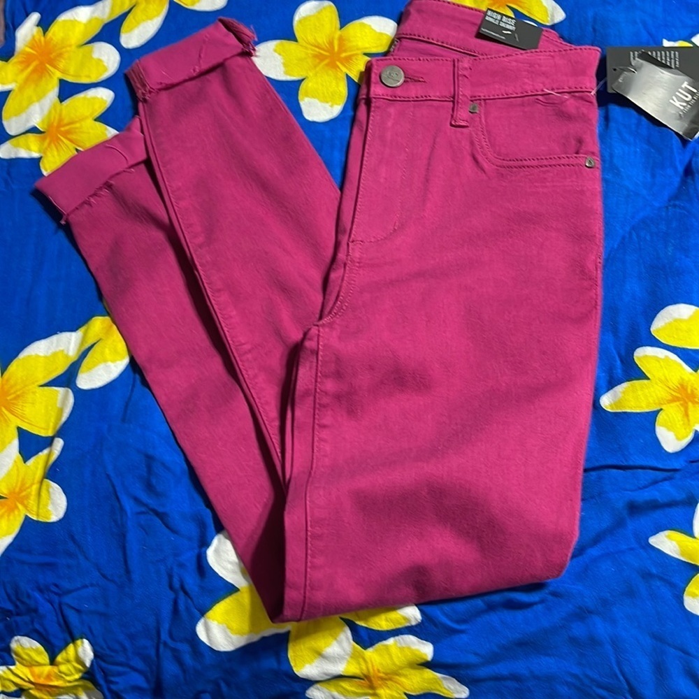 NWT Kut from the Kloth fuchsia pants 2